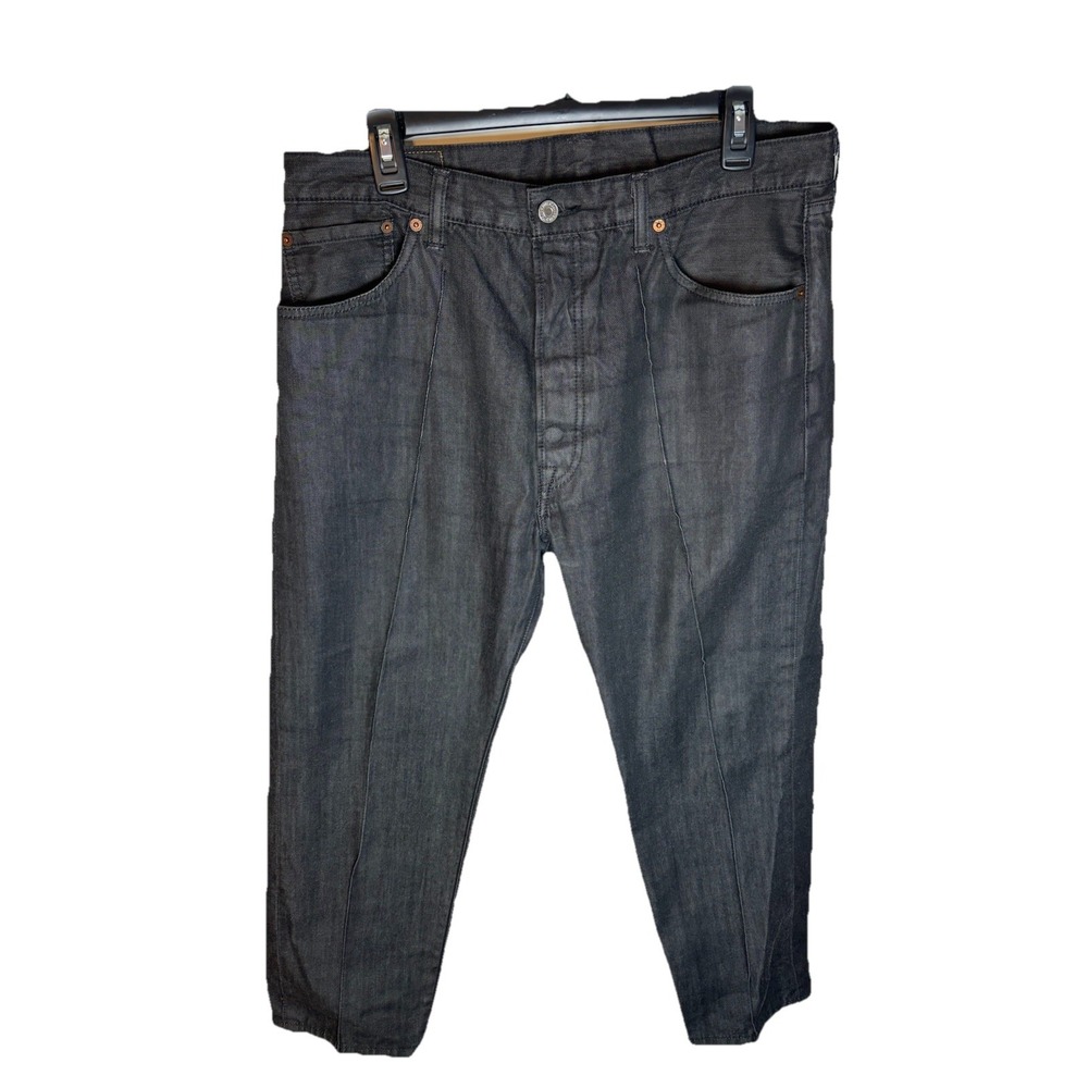 Levi's Jeans Mens 36X30 Blue 501 Straight Fit Denim Cotton Button Fly Dark Wash
